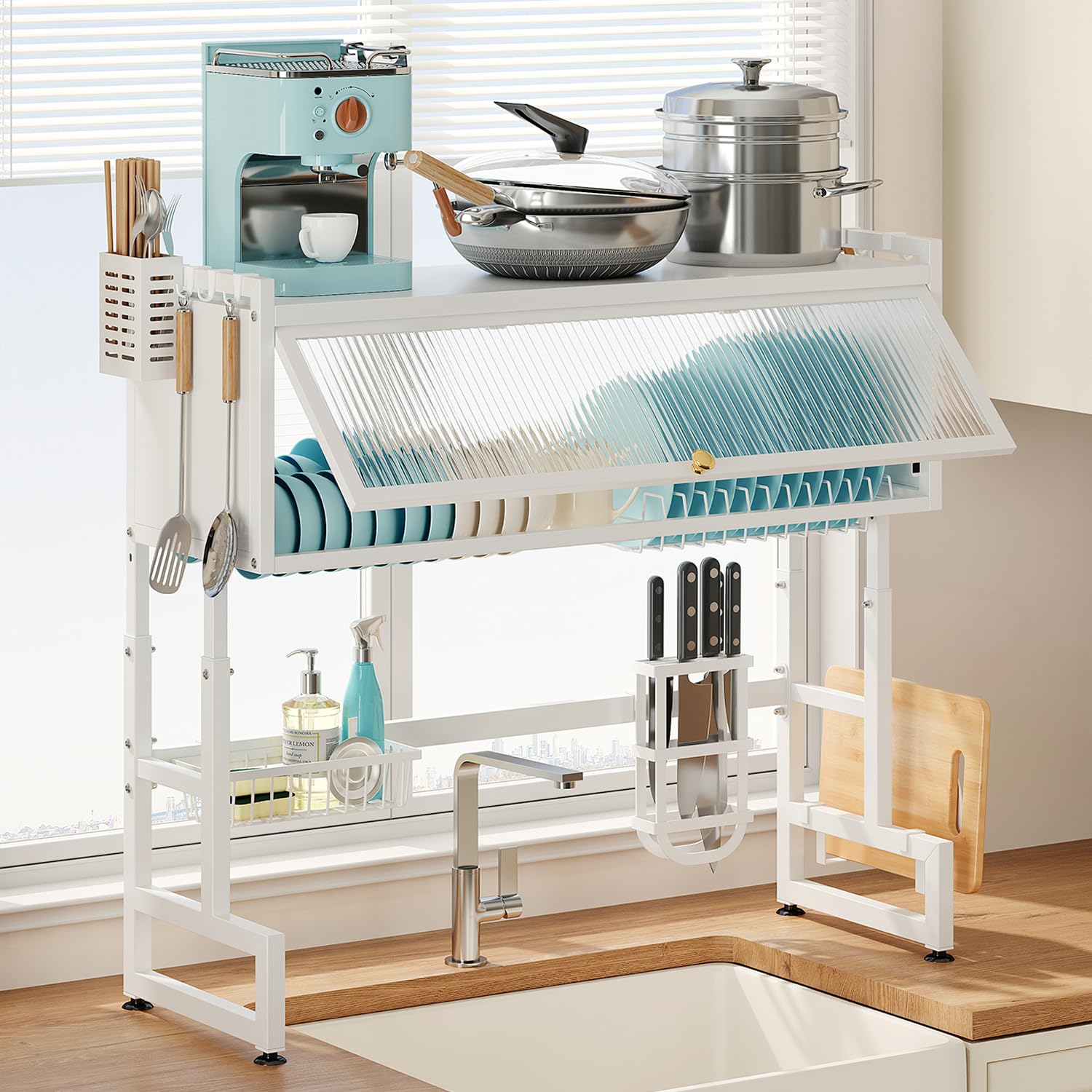 Snapklik.com : Romision Over The Sink Dish Drainer Drying Rack, 3 Tier ...