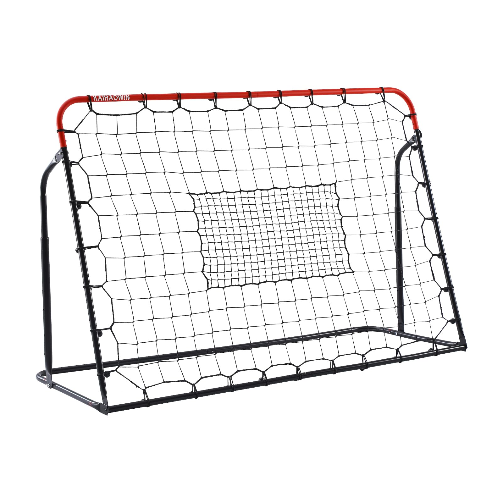 KAIHAOWIN Red de Rebote de fútbol, Rebote de Acero de 120 x 120 cm|120 x 180 cm, Red de Rebote para Entrenamiento de práctica de fútbol en el Patio Trasero, ángulo Ajustable