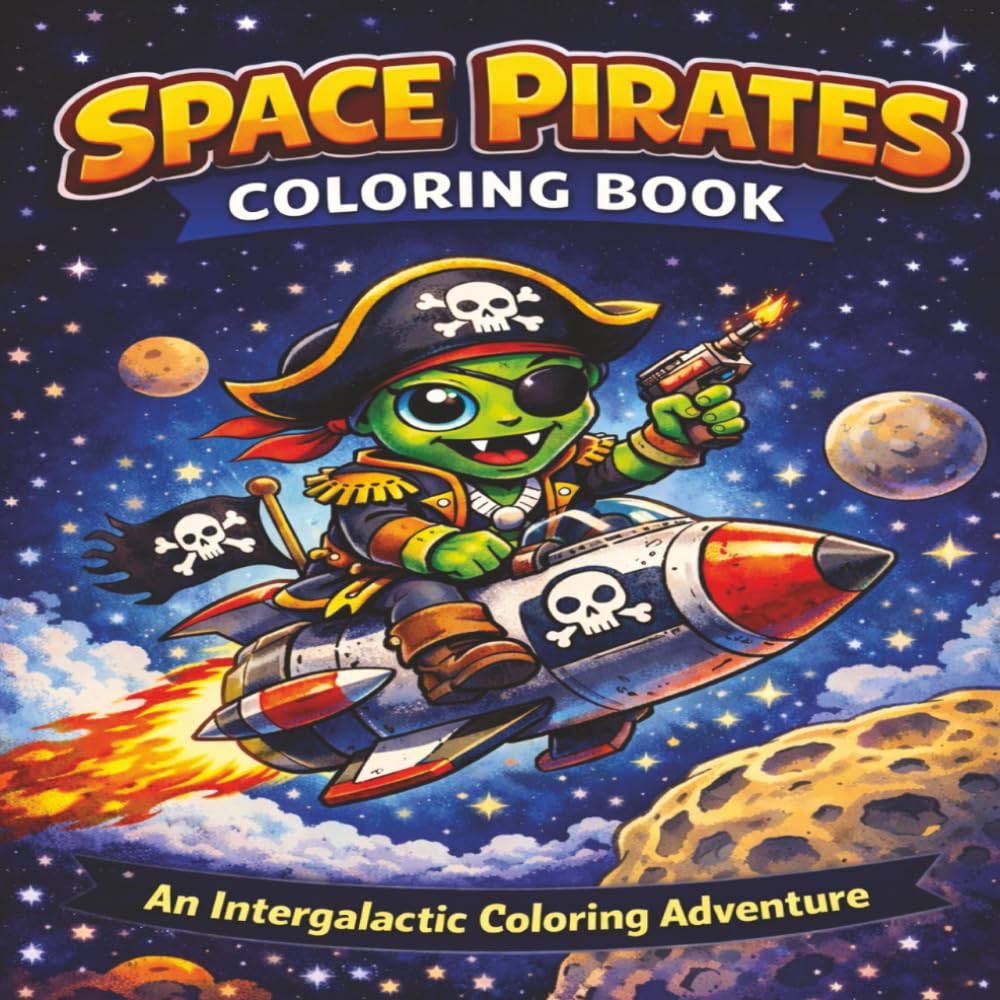 Space Pirates Coloring Book: By Fairy Tale Finds