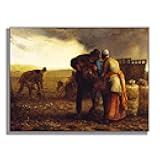 OKRA Jean FrançOis Millet Canvas Wall Art - Potato Harvest Poster - Realistic Poster - Countryside Landscape Oil Painting - Cool Home Decor for Bathroom Living Room Kitchen - Unframed/12x16in/30x40cm