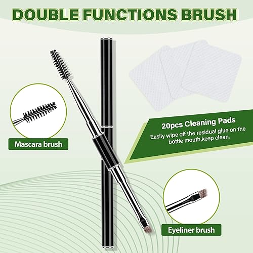 Miniatura 6 de Kit de extensión de pestañas para bricolaje, 120 racimos de pestañas, kit de extensión de pestañas KEYYOU D Curl 8-18 MIX, pestañas naturales suaves