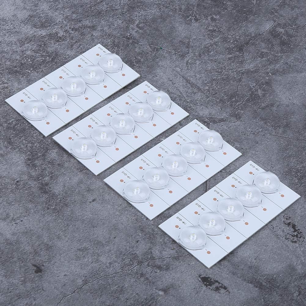 20Pcs General Use SMD Lamp Beads Smooth Feeling High Hardness 6V White Light Color for LED Repair TV Repair(#1)