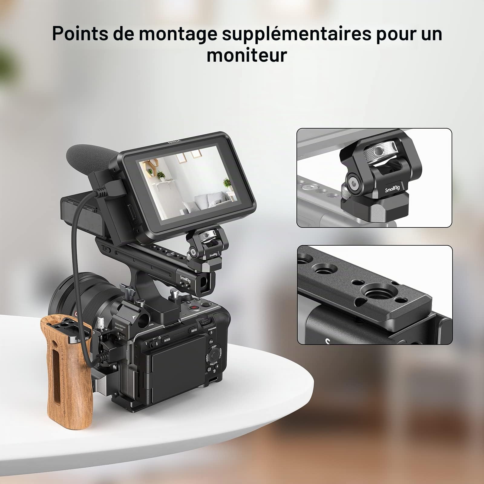 SMALLRIG FX3 FX30 Poignée Extension Rig pour Sony FX3 FX30-3490