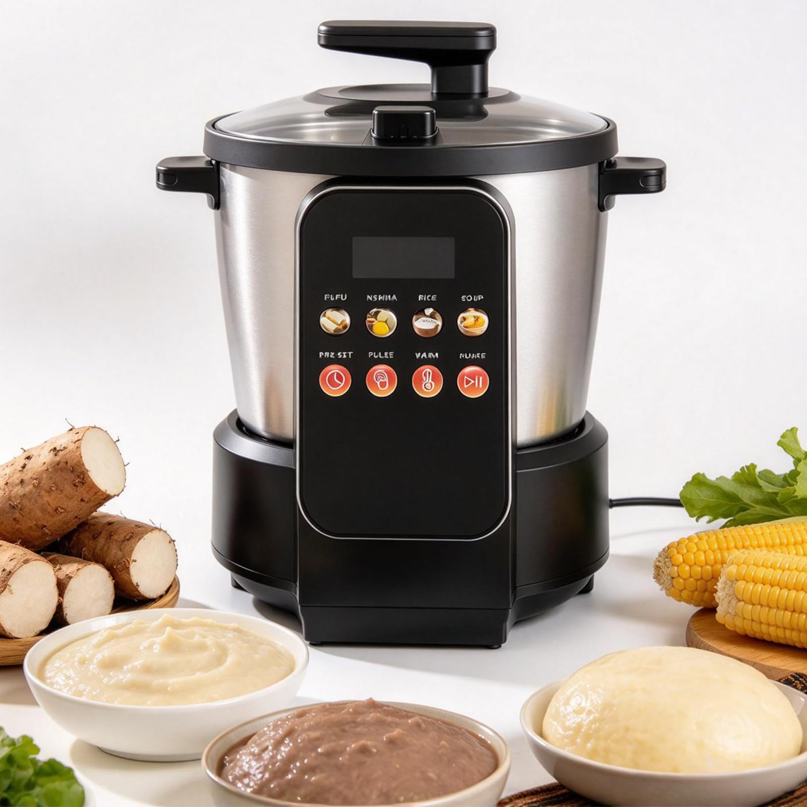 Automatic Swallow Maker Machine 900W Electric Fufu Processor 110V