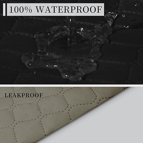 Miniatura 3 de ISSUNTEX Funda doble protección 100 % impermeable para sala de estar, protector reversible de muebles para sofá reclinable, para perros, mascotas y
