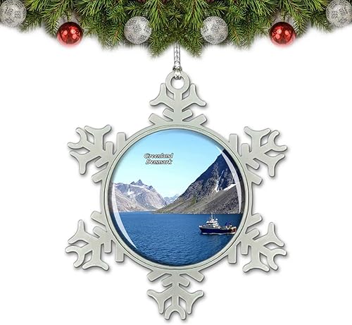 Groenlandia Dinamarca Adorno de Navidad Decoración Árbol Cristal Metal Recuerdo Regalo