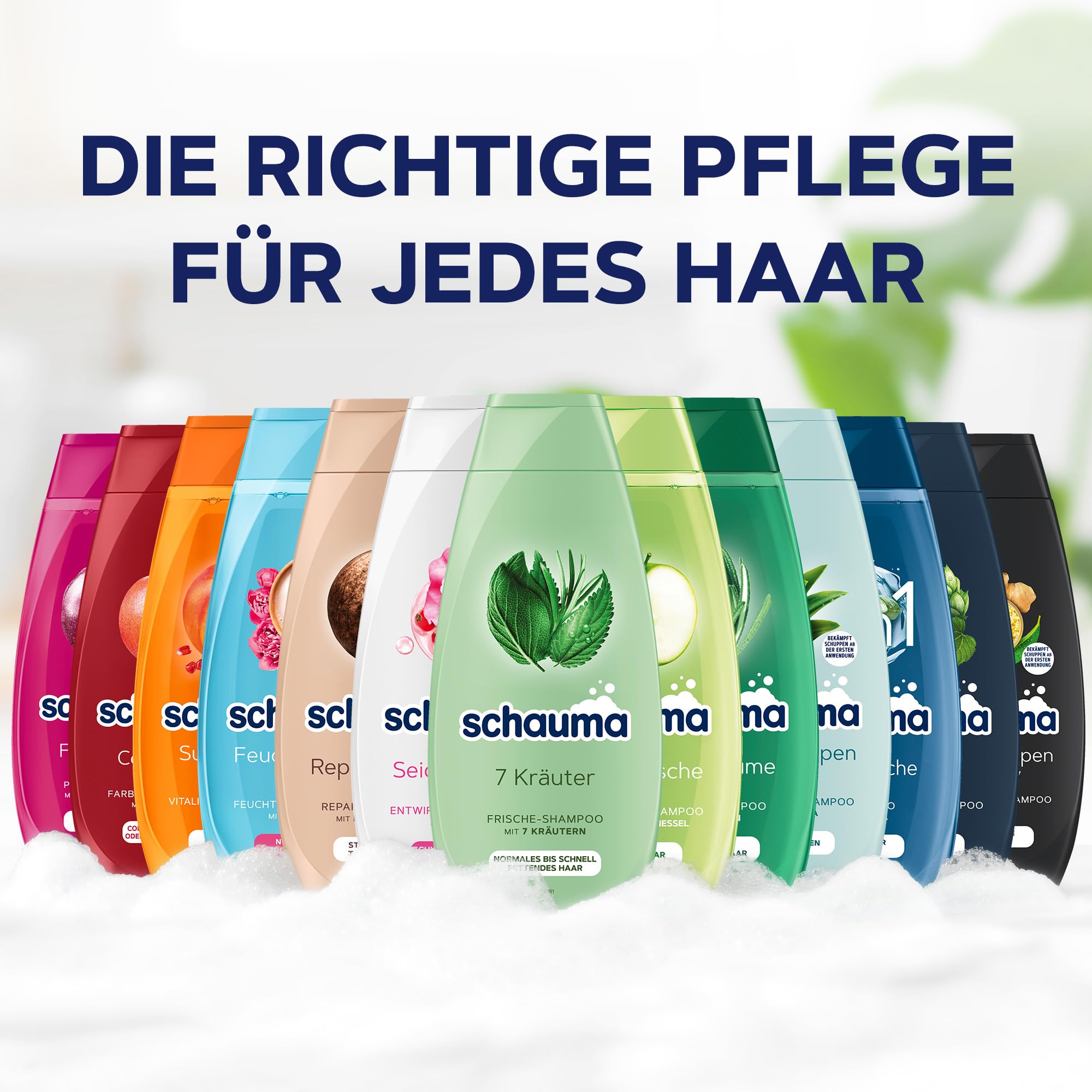 Schwarzkopf Schauma szampon naprawczy, 7 olejków kwiatowych (400 ml), wygładza i naprawia każde pasmo włosów, szampon regenerujący do suchych i zubożonych włosów