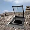 Skylight House Roof Window, Manual Venting Multi-Angle Roof Viewing Window, Aluminum Alloy Frame Tempered Glass, Good Ventilation, UV, Sound Insulation, for AtticSun Room55x75cm21.7x29.5in