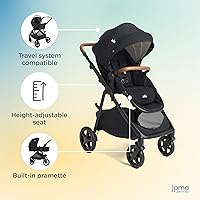 Vista 5 de Joie Ginger 4-in-1 Convertible Pramette and Stroller, Height Adjustable seat, All-Wheel Suspension, Extra Storage – for Newborns and Toddlers