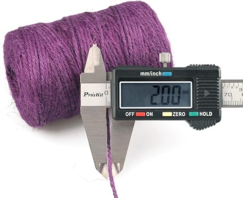 Vista 46 de Cordel de yute natural para arte, manualidades y navidad, cordel de embalaje duradero Gris