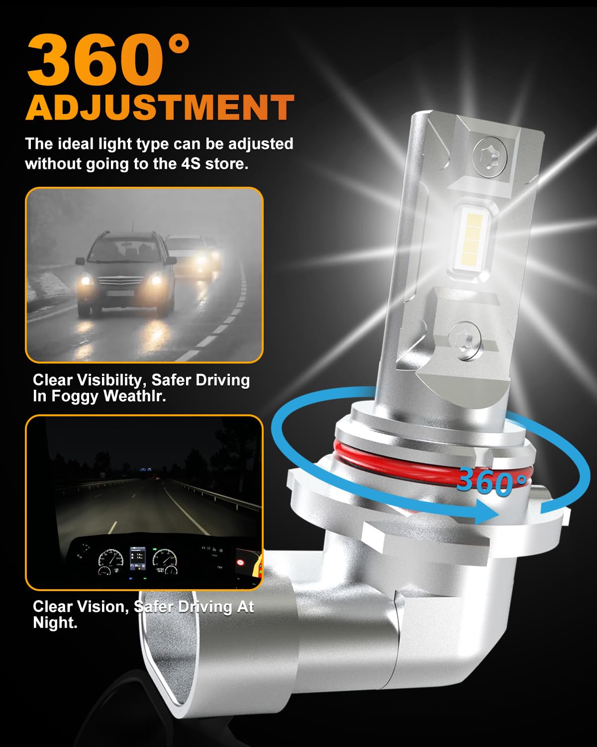 Bombillas Led Para Faros Delanteros 9005/hb3, 70 W, 14500 Lm | Cuotas sin interés