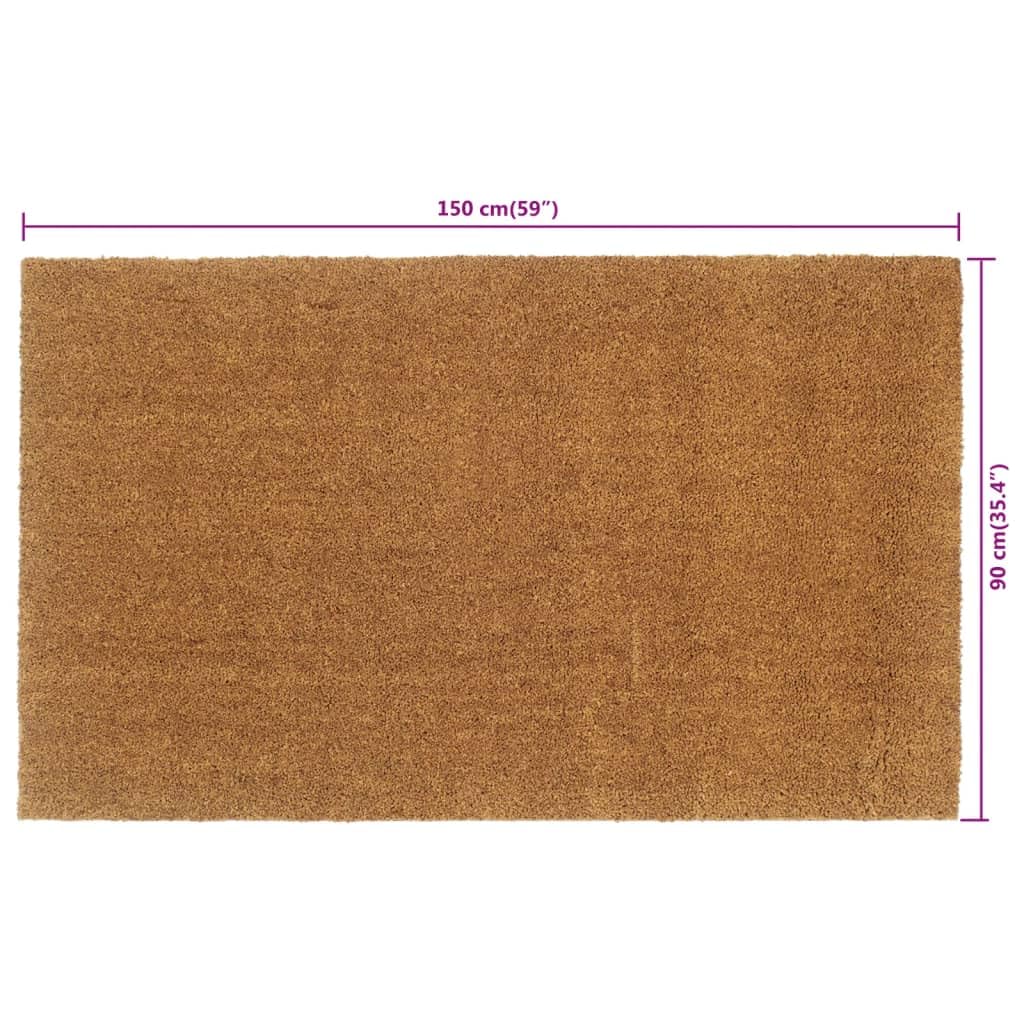 vidaXL Tapis de Porte Naturel 90x150 cm Fibre de Coco touffeté
