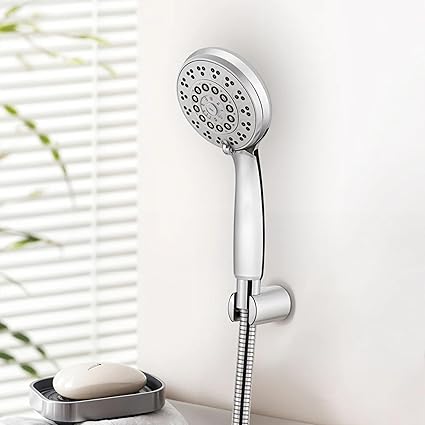 Ruhe Sigma ABS Multi Flow Hand Shower | 3-Spray Modes | Hand Shower with Wall Hook And 1.25 Meter 304-SS Shower Tube | Chrome Finish