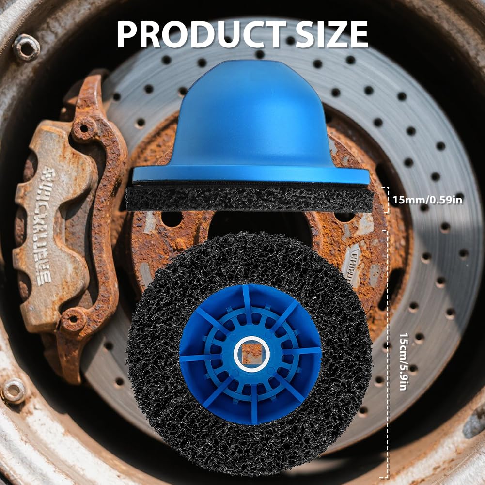 Smerigliatrice per mozzi ruota con mola da 150 mm, smerigliatrice per mozzi auto, carburo di silicio, smerigliatrice per mozzo ruota e pulizia dei cerchioni, con azionamento da 1/2"