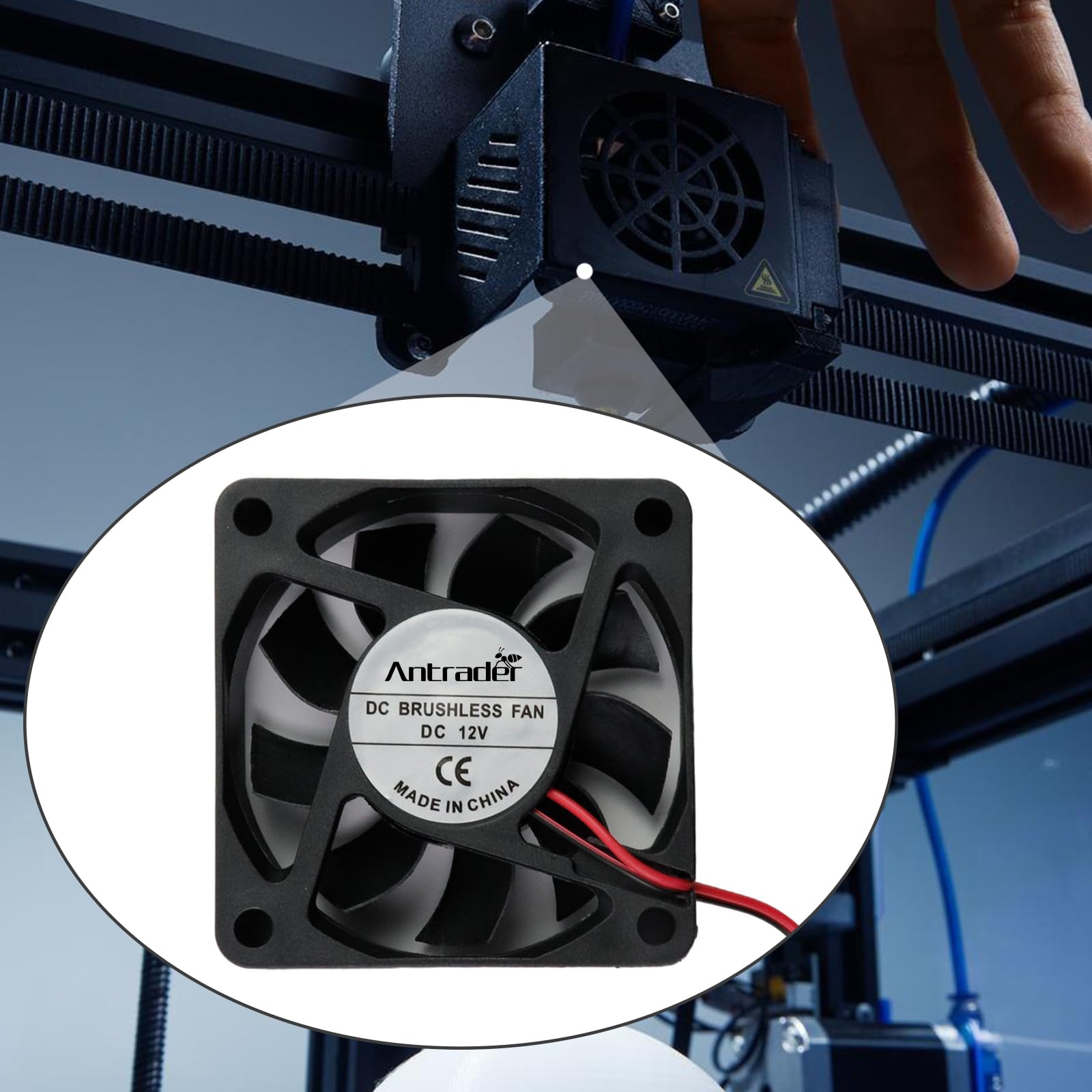 Amazon.com: Antrader 3-Pack 60mm x 60mm x 15mm 6015 12V Brushless  