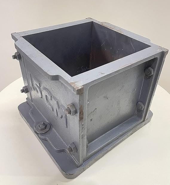 150x150x150mm Cast Iron Concrete Cube Mould for Cement Testing, Precision Casting, Oiled Surface