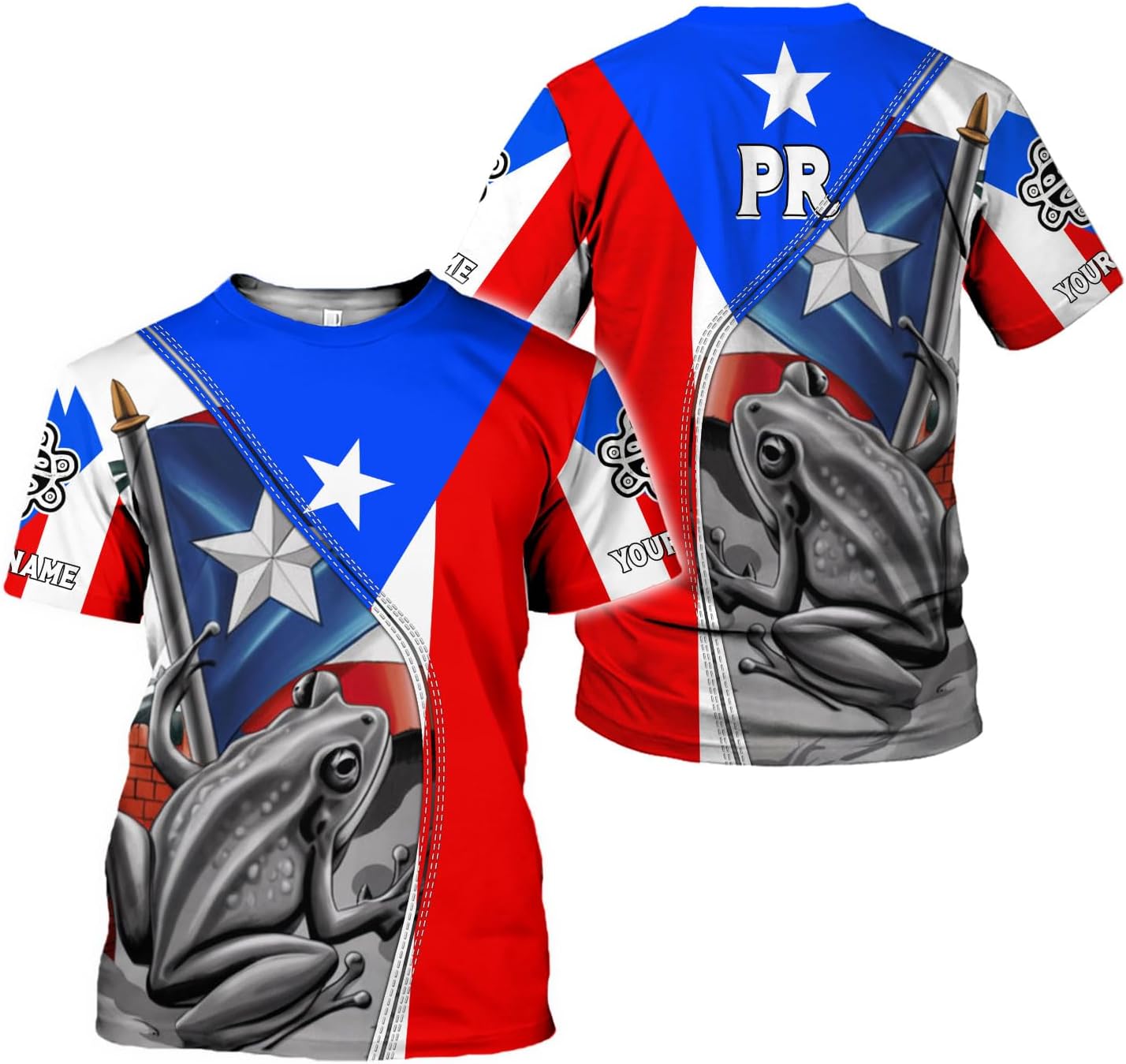 Personalized Puerto Rico Flag 3D Shirt for Men Women, Custom Puerto Rico Shirt, Puerto Rico Proud Shirt All Over Print S-5XL