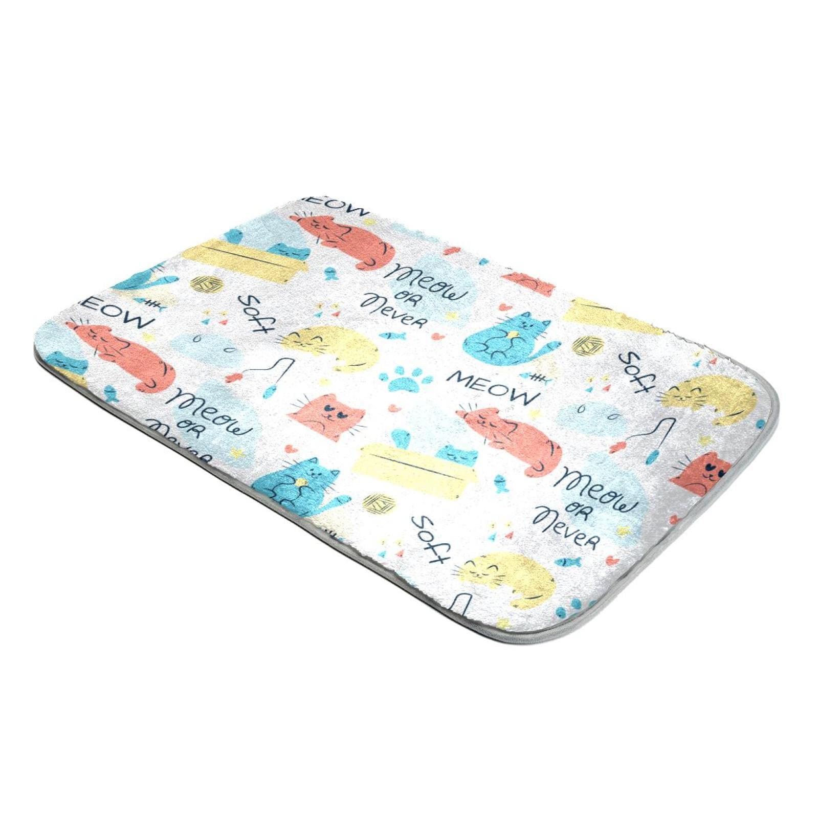 Tapis fausse fourrure motif chaton grand tapis salon doux
