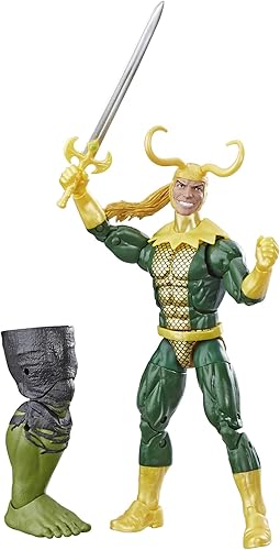 Marvel Legends Series Loki Figura de acción coleccionable de Marvel Comics de 6 pies para edades de 6 años en adelante con accesorio y figura de