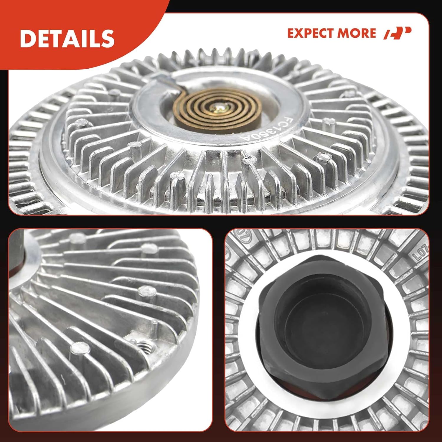 A-Premium Engine Cooling Fan Clutch Compatible with Volkswagen Passat 1998-2005 & Audi A4 A4 Quattro 1996-2001, A6 Quattro 2000-2004, S4, V6 2.7L 2.8L, Replace# 078121350A, 2597