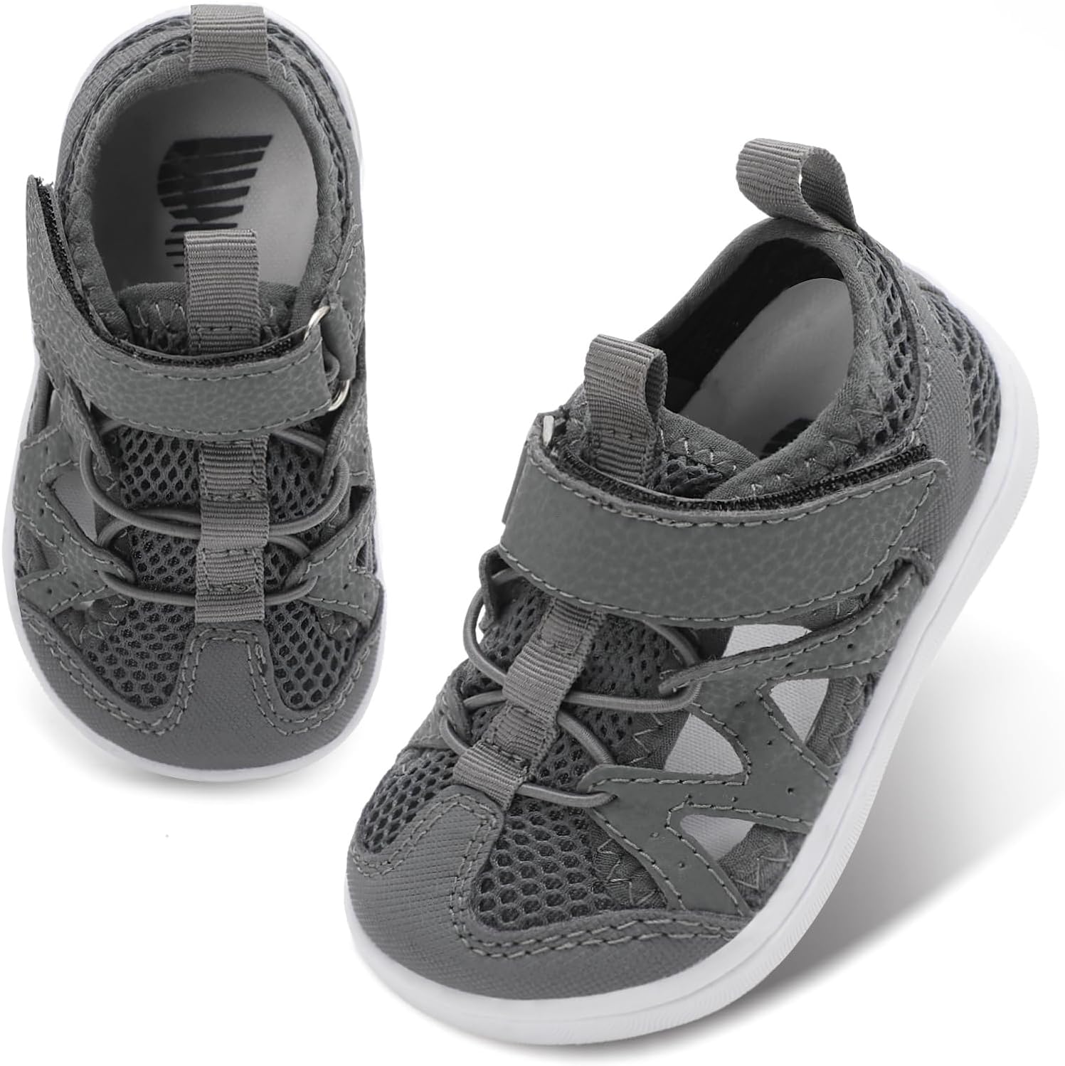 BARERUN Toddler Sandals Barefoot Kids Water Shoes Wide Boys Girls Summer Non-Slip Beach Swim Pool Hiking Sport Auqa Sandals Breathable Indoor Outdoor Walking Shoes