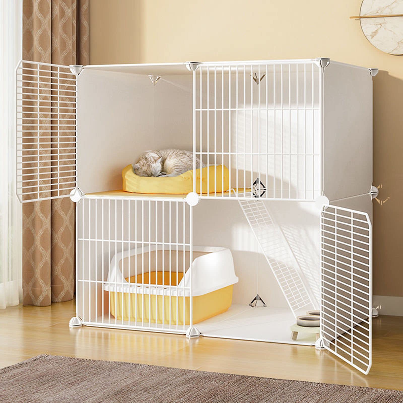 Enclos pour chat intérieur modulable pour lapins et cochons d'Inde