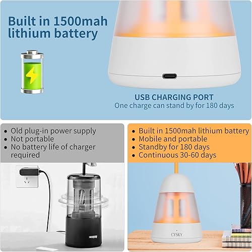 Miniatura 4 de CYSKY Sacapuntas eléctrico sacapuntas para lápices de colores de 6 a 0394in parada automática súper afilado y rápido sacapuntas eléctricos operados