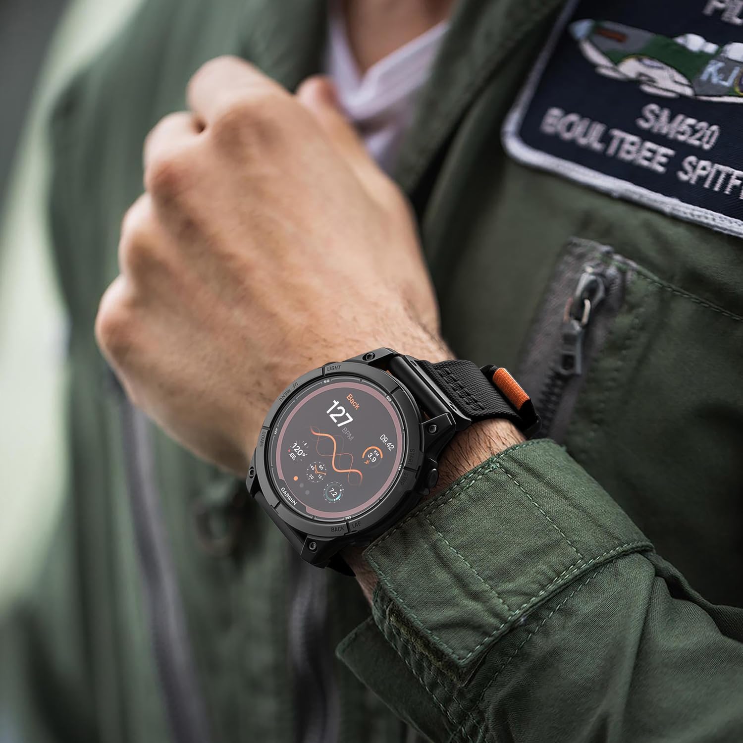 Bandletic Compatible with Garmin Instinct Watch Bands - Tactical Military Rugged Nylon Sport Quick Fit 22mm Watch Band for Fenix E/8/7/6/5/Forerunner 965/955/945/935/745/Epix 2/Approach S70/S62/S60