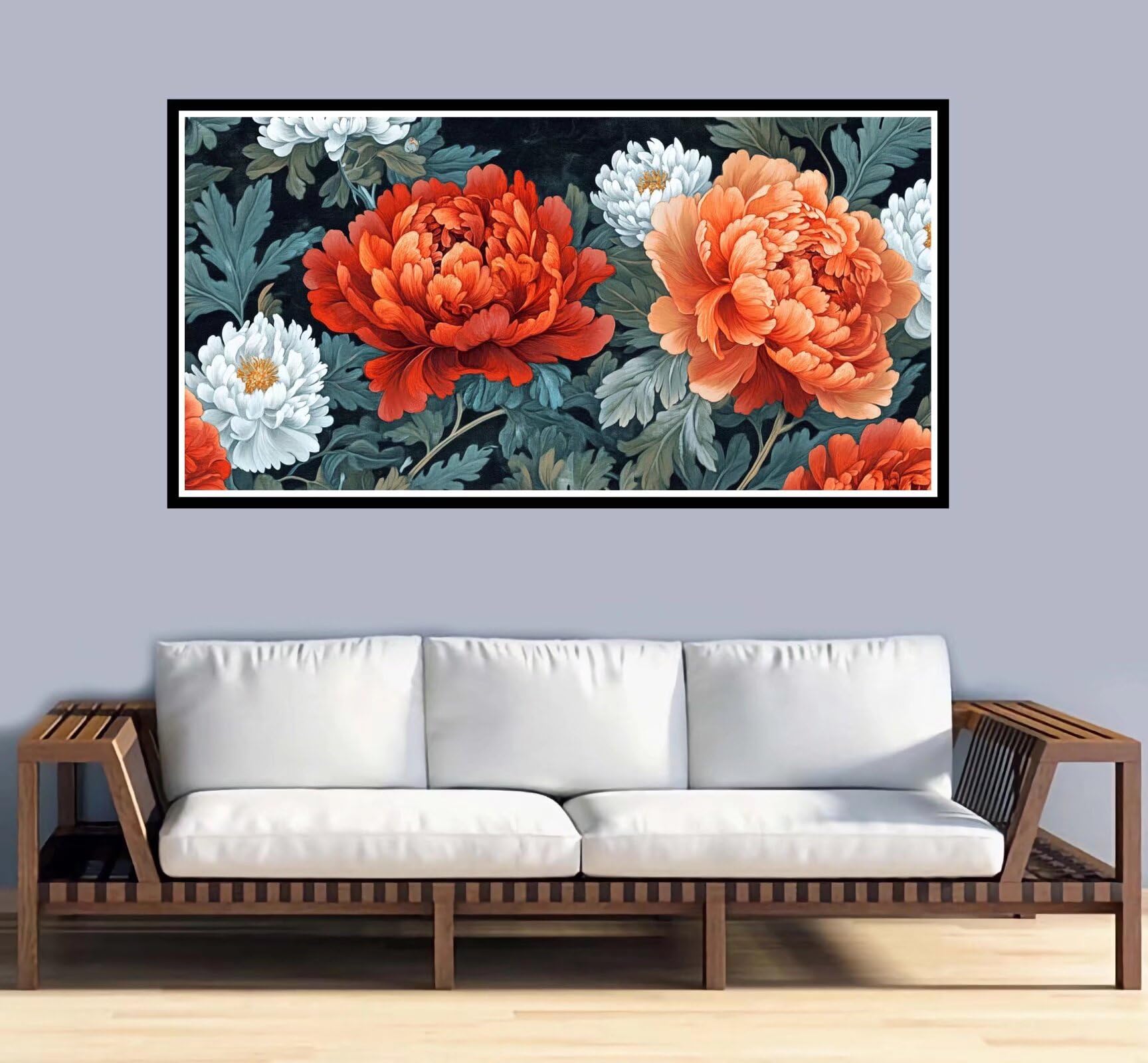 Grande Dipingere con i Numeri 60x120cm Dipingere con i Numeri Adulti Fiore Paint by Numbers Hobby Creativi Adulti e Principianti fai da te Kit Completo Craftoria,Decorazioni Casa Regalo Peonia-y1059