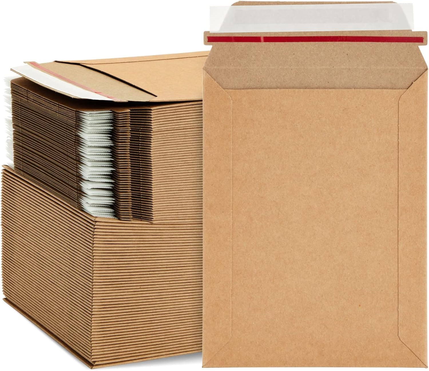 Juvale 100 Pack Rigid Mailers 6x8450 GSM Sturdy Self