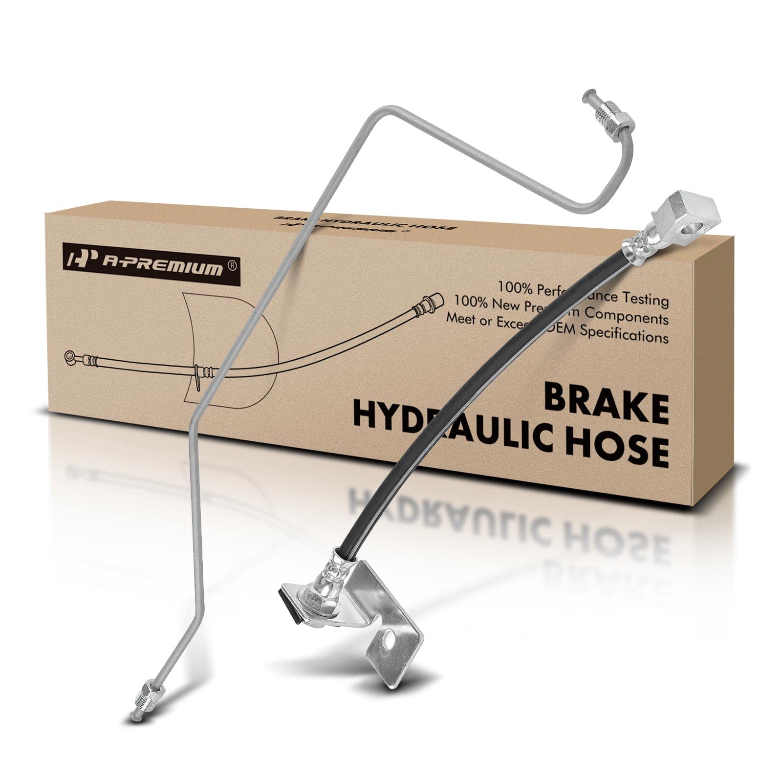a-premium rear driver brake hydraulic hose compatible with select ford models - for f-150 1999-2003, for f-150 heritage 2004, naturally aspirated - replace# 6l3z2268r