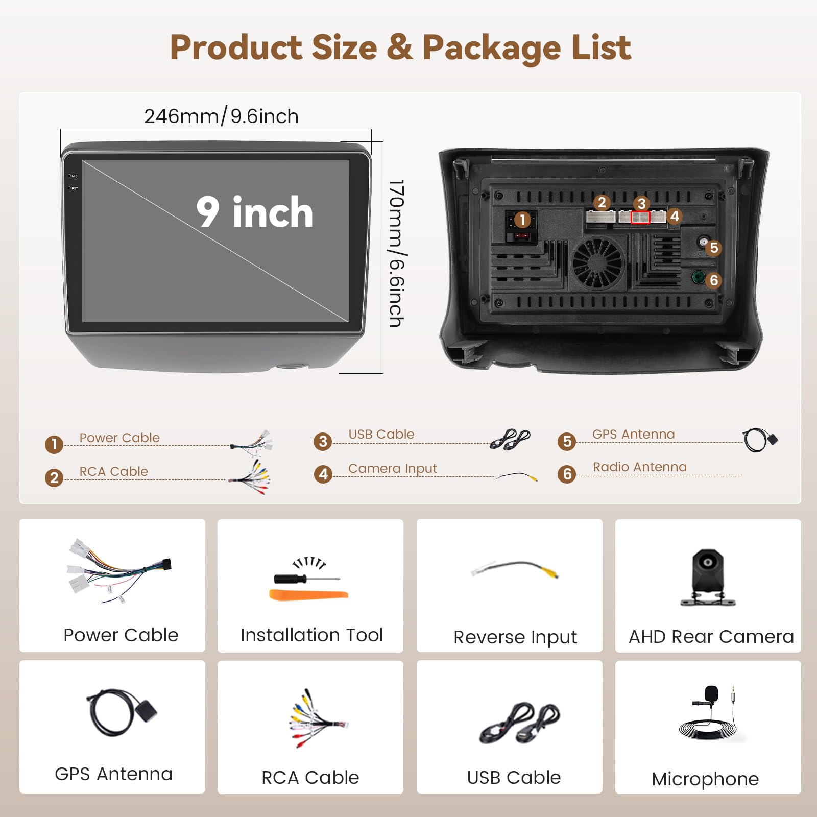 Hikity 4+64GB Android 15 Autoradio per Toyota Vitz XP10 Yaris Platz Echo 1999-2005 con Wireless Carplay Android Auto, 9 Pollic Incell Schermo Tattile Supporto BT/GPS/WiFi/FM/RDS+Retrocamera+MIC