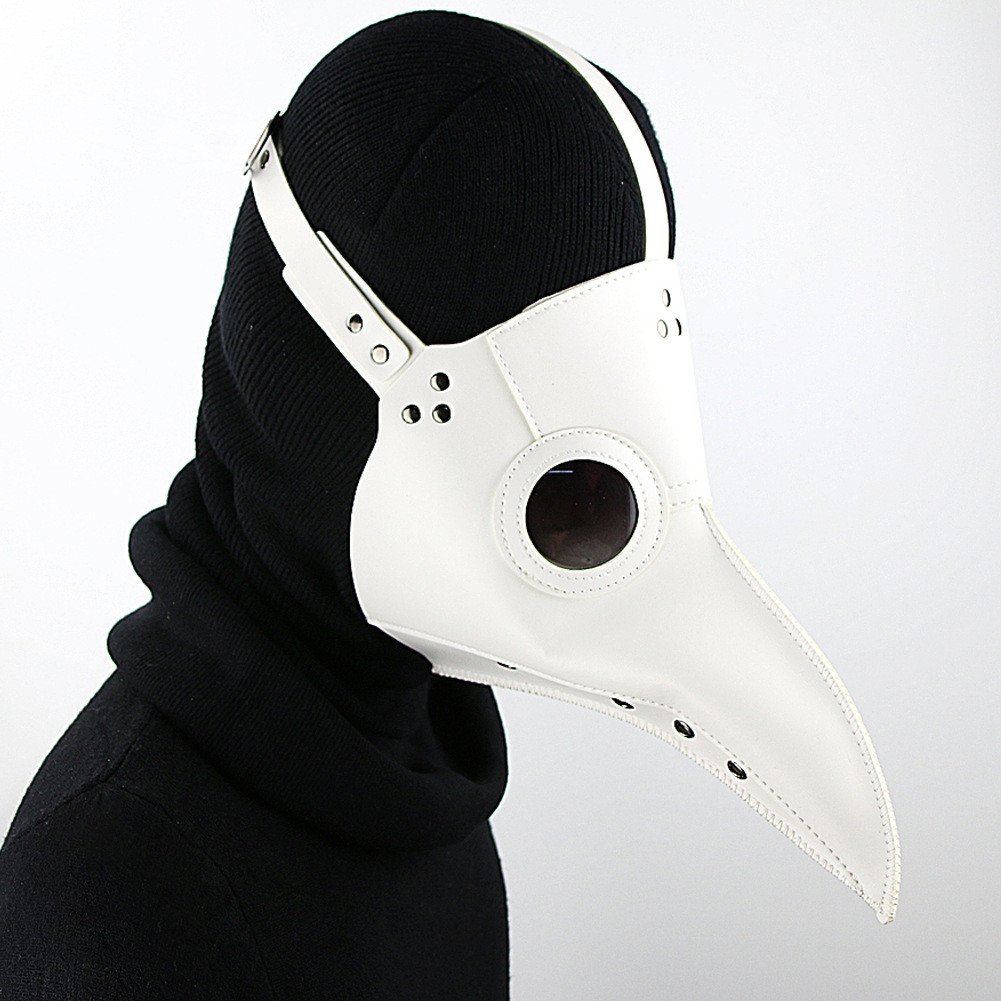 Ulalaza Maska lekarza epidemii, skóra PU, długi nos, ptasi dziób, steampunk, Halloween, cosplay, rekwizyt, kostium