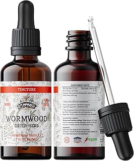 FLORIDA HERBS Wormwood Organic Tincture - Natural Intestinal Cleanse and Digestive Cleanse Supplement - Wormwood Herb Extract for Detox - Made in USA - 2 Fl Oz (Wormwood - 2 Fl Oz)