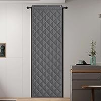 Vista 7 de NICETOWN Cortina de puerta con aislamiento térmico para interiores y exteriores, bloqueador de corrientes de aire de 26 x 78 pulgadas de grosor