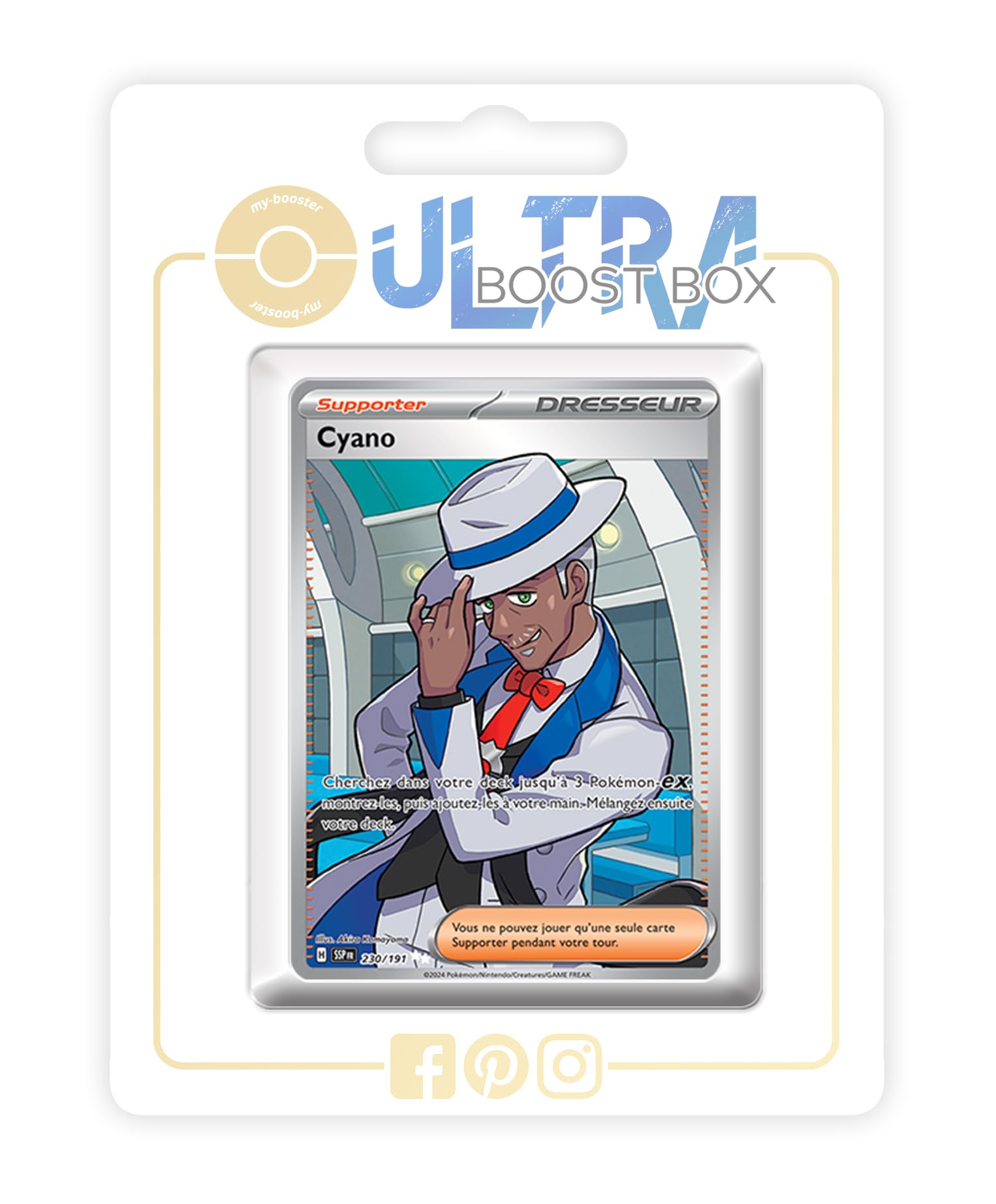 Cyano (Cyrano) 230/191 Shiny Full Art Trainer - my-booster X Écarlate et  Violet 8