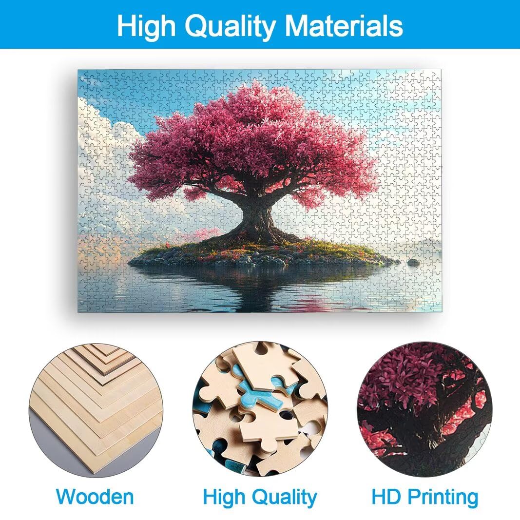 Puzzle 1000 Piezas, Puzzle Árbol de Madera para Adultos, Regalos -2574