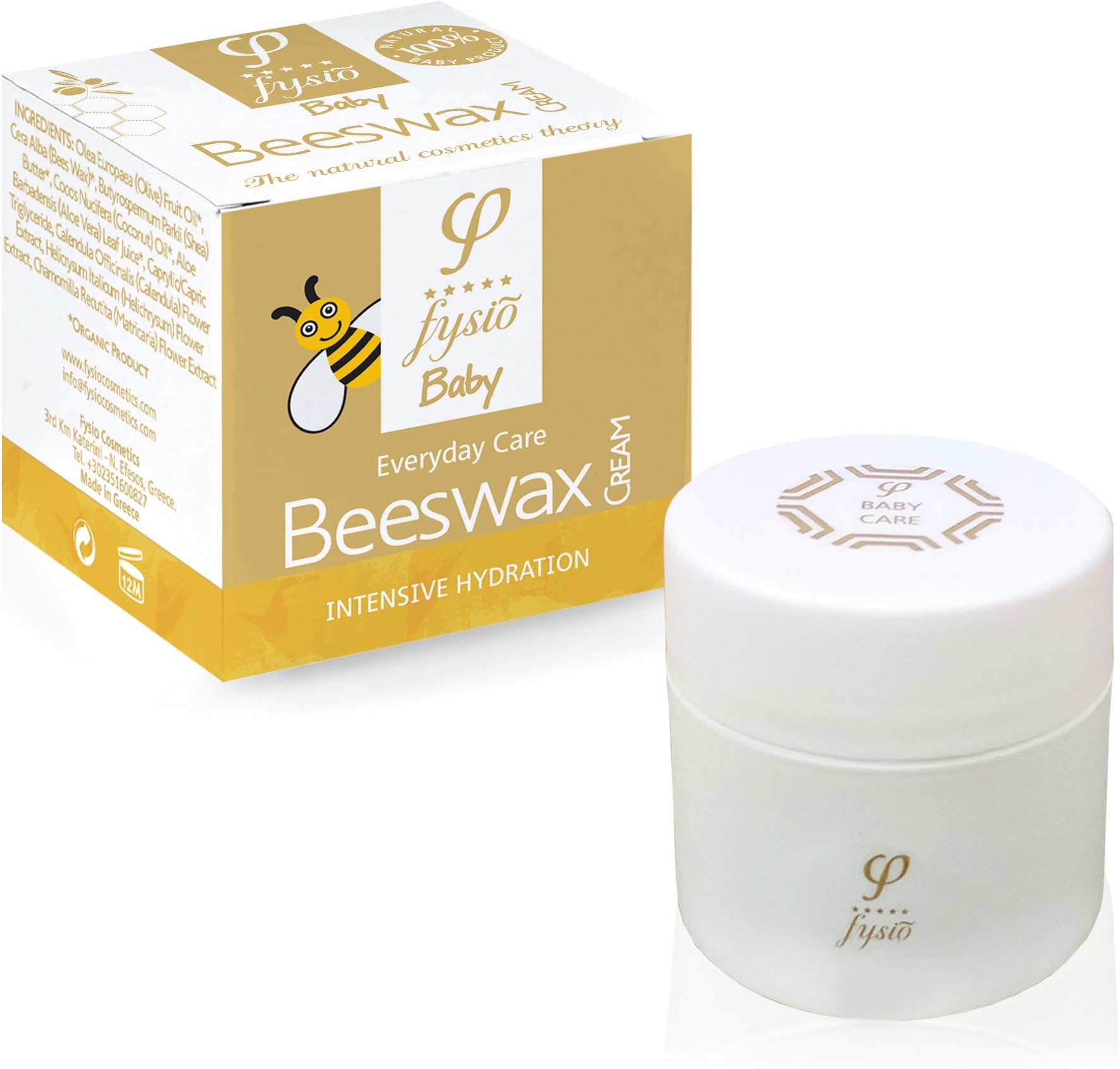 Nappy Cream | Natural Healing Baby Diaper Care | Ointment for Sensitive Skin | Moisturiser with Organic Beeswax, Calendula, Shea Butter & Olive Oil | 50ml / 1.7 fl oz