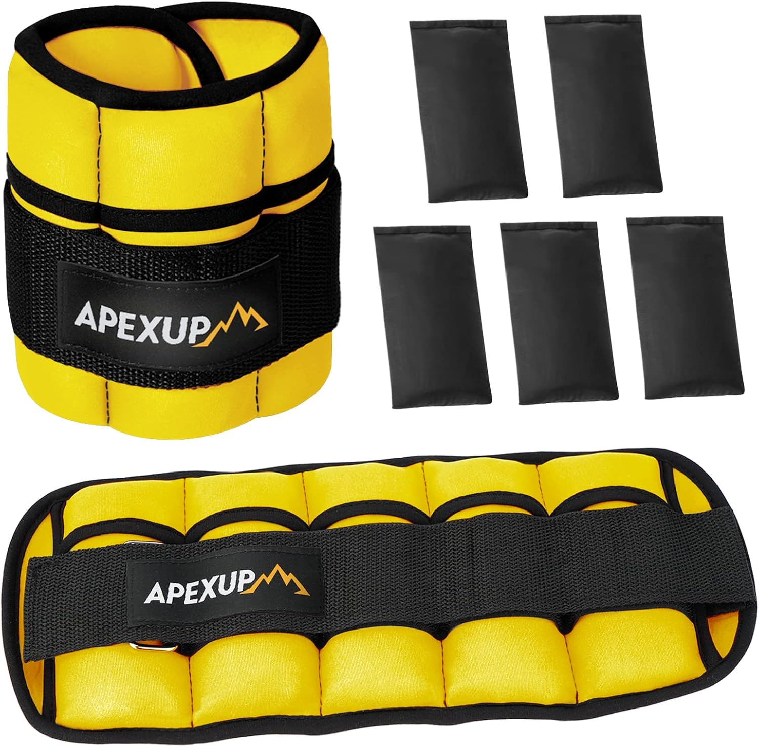 APEXUP Adjustable Ankle Weights for Women and Men, Modularized Leg Weight Straps for Yoga, Walking, Running, Aerobics, Gym