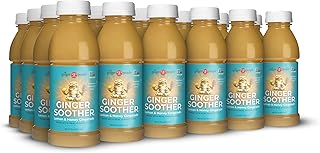 Ginger Soother Lemon & Honey Gingerade – Digestive Support, Sweetened only with Honey, Real Ingredients, Enjoy Hot or Cold - 12 Fl Oz Bottle (Pack of 24)