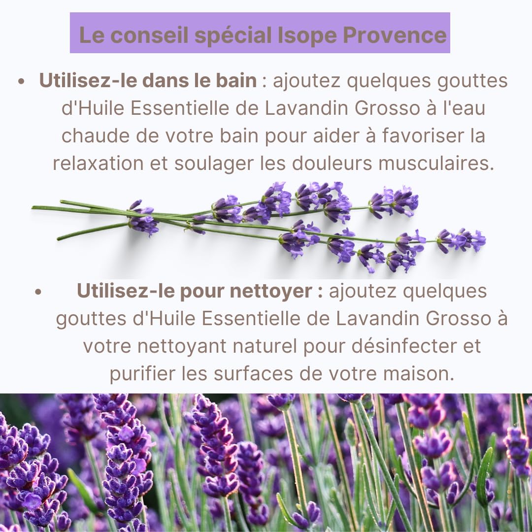 Huile Essentielle de Lavande 500 ml, productor francés de la drôme, 100% Pure et Naturelle, pour diffuseur, aromaterapía, relajación, masajes