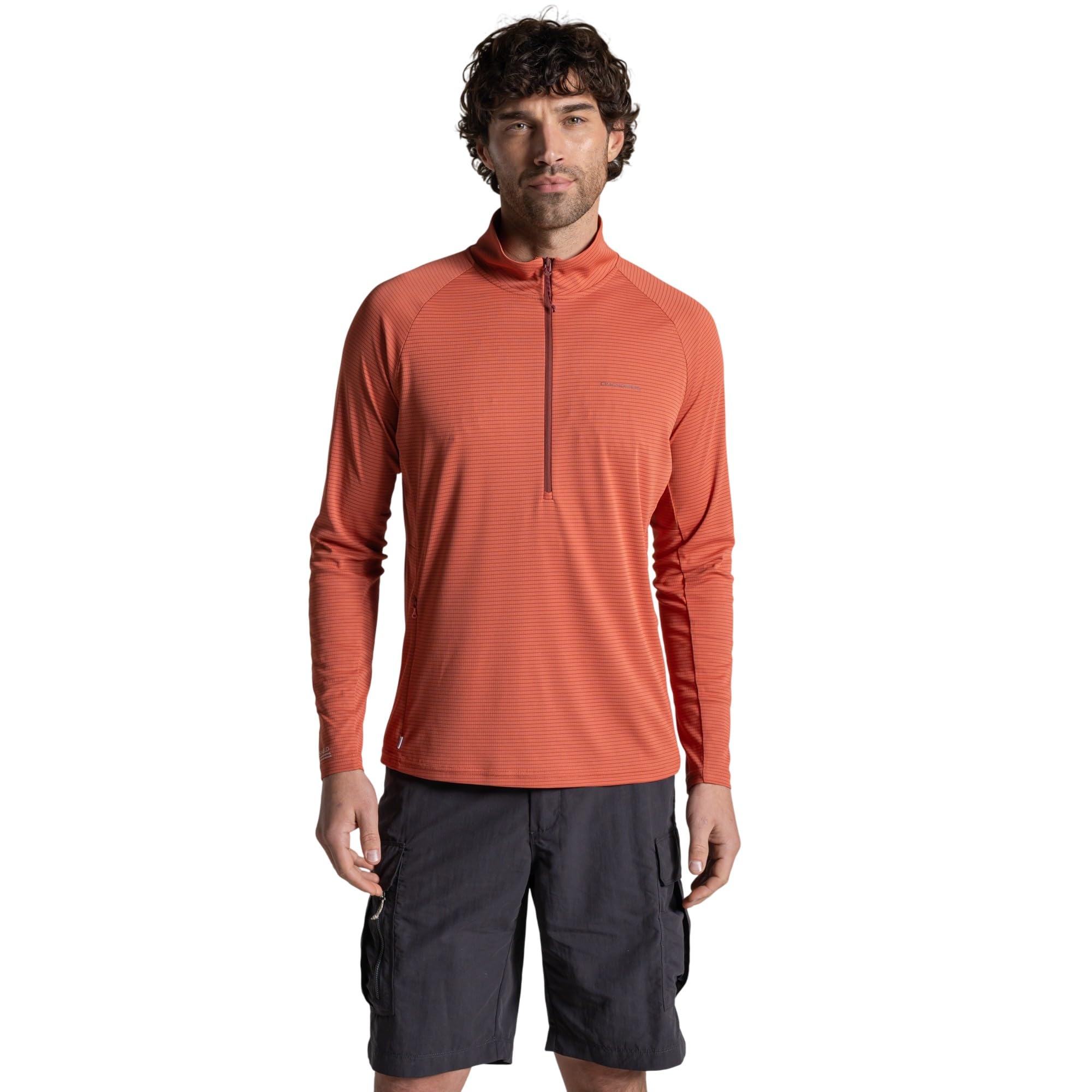 Craghoppers Men's Dark Sahara Nosilife Solarshield+ Half Zip Fleece - Xl