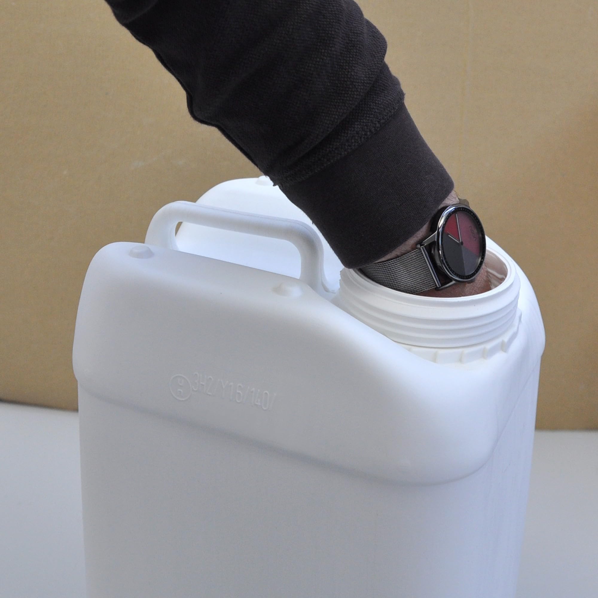 plasteo® 3 taniche da 10 litri a collo largo (chiusura 96 OV-A) | per uso alimentare | portatile e robusto | tanica per acqua da campeggio | senza BPA | Made in Germany
