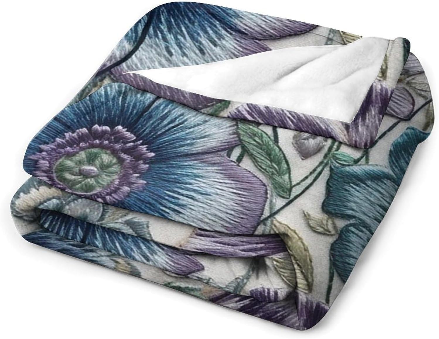 Couverture légère pour canapé fleurs plaid portable femme 40x50in