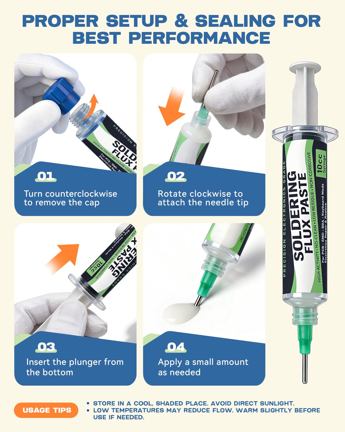 No Clean Solder Flux Paste - Electronics Repair -4 No Clean Solder Flux Paste - Electronics Repair -4