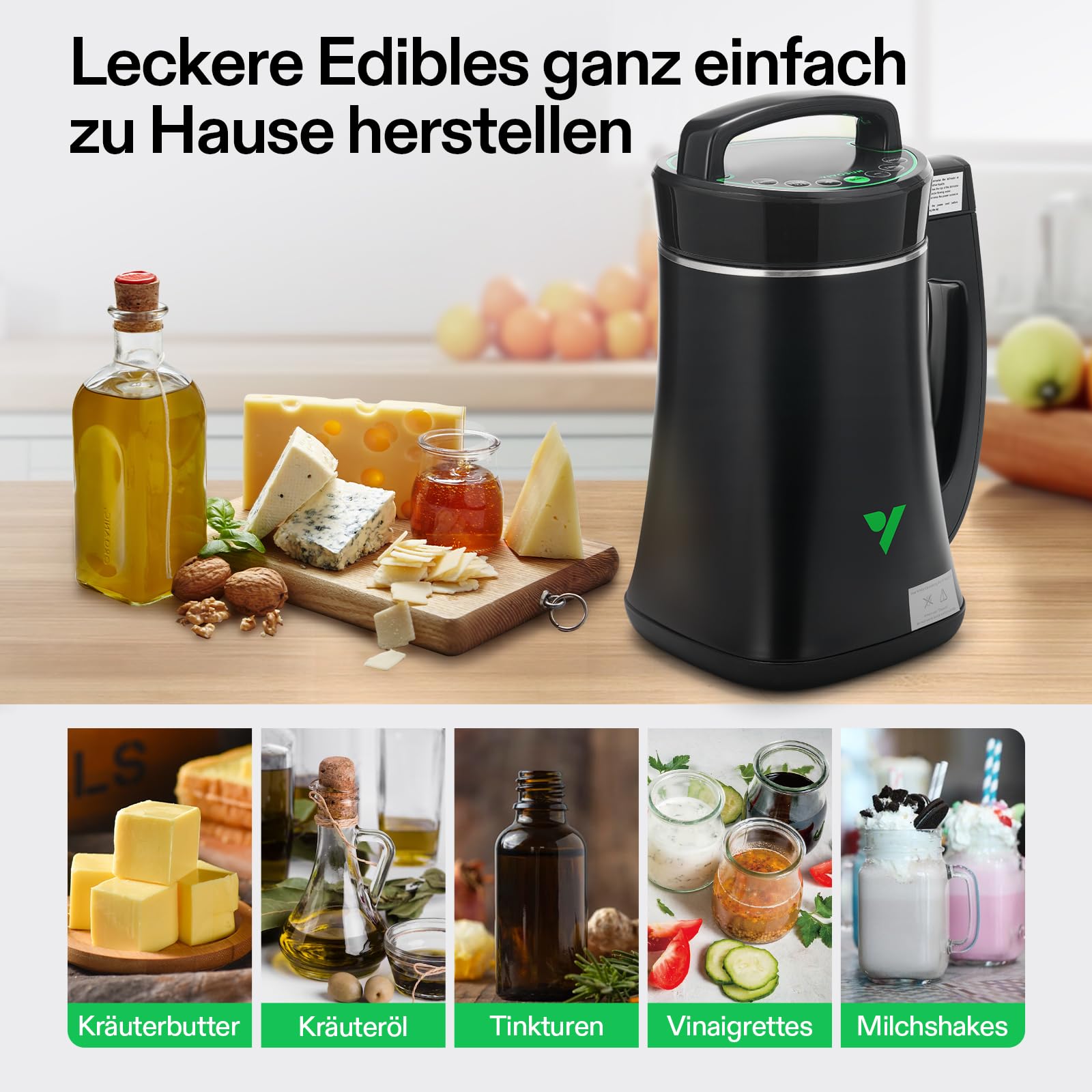 VIVOSUN Kräuter-Decarboxylierungs- und Infusionsmaschine, botanischer Extraktor und Infuser zur Herstellung von Butter, Öl und Tinkturen, inklusive Rezepten und Zubehör | Botanischer Extraktor und Teesieb zur Herstellung von Butter, Öl und Tinkturen, inkl