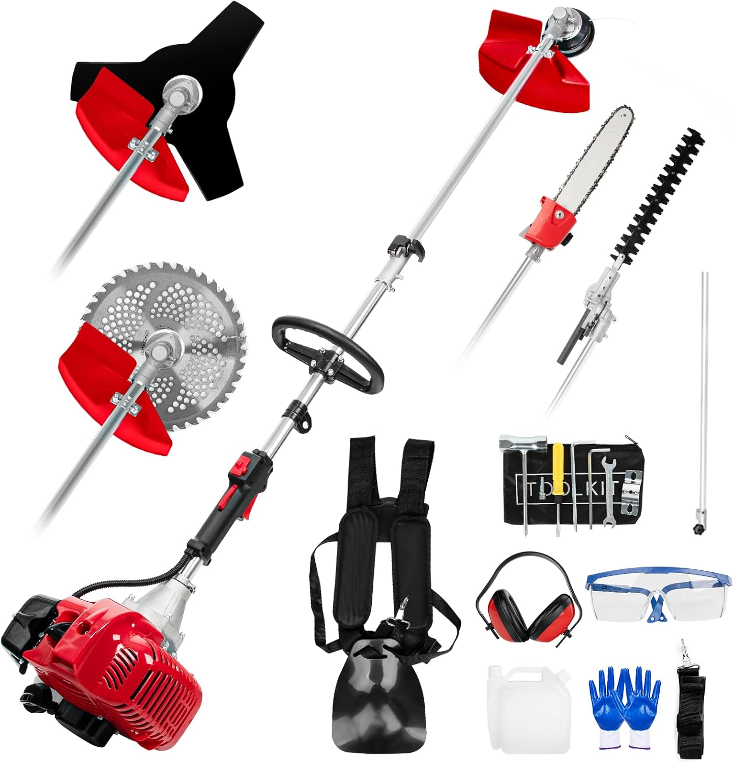 52cc 5 in 1 Petrol Multi Functional Garden Tool - Petrol Strimmers ...