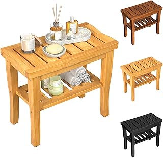 Bamboo Shower Bench with Storage