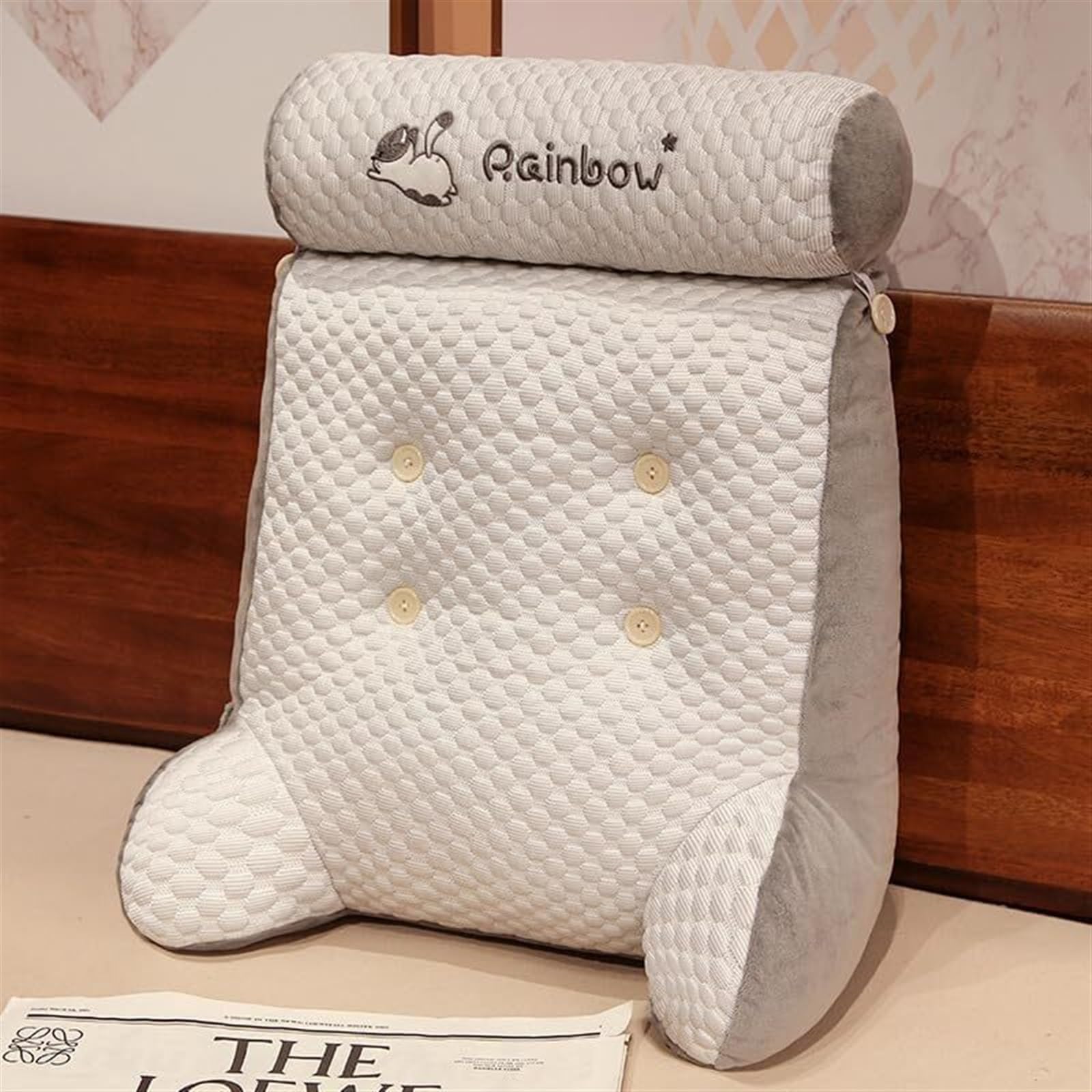 MYXJX back support cushion, Backrest Waist Pillows Triangle Reading Relax Sofa Support Removed and Washed Cushions(Cat)