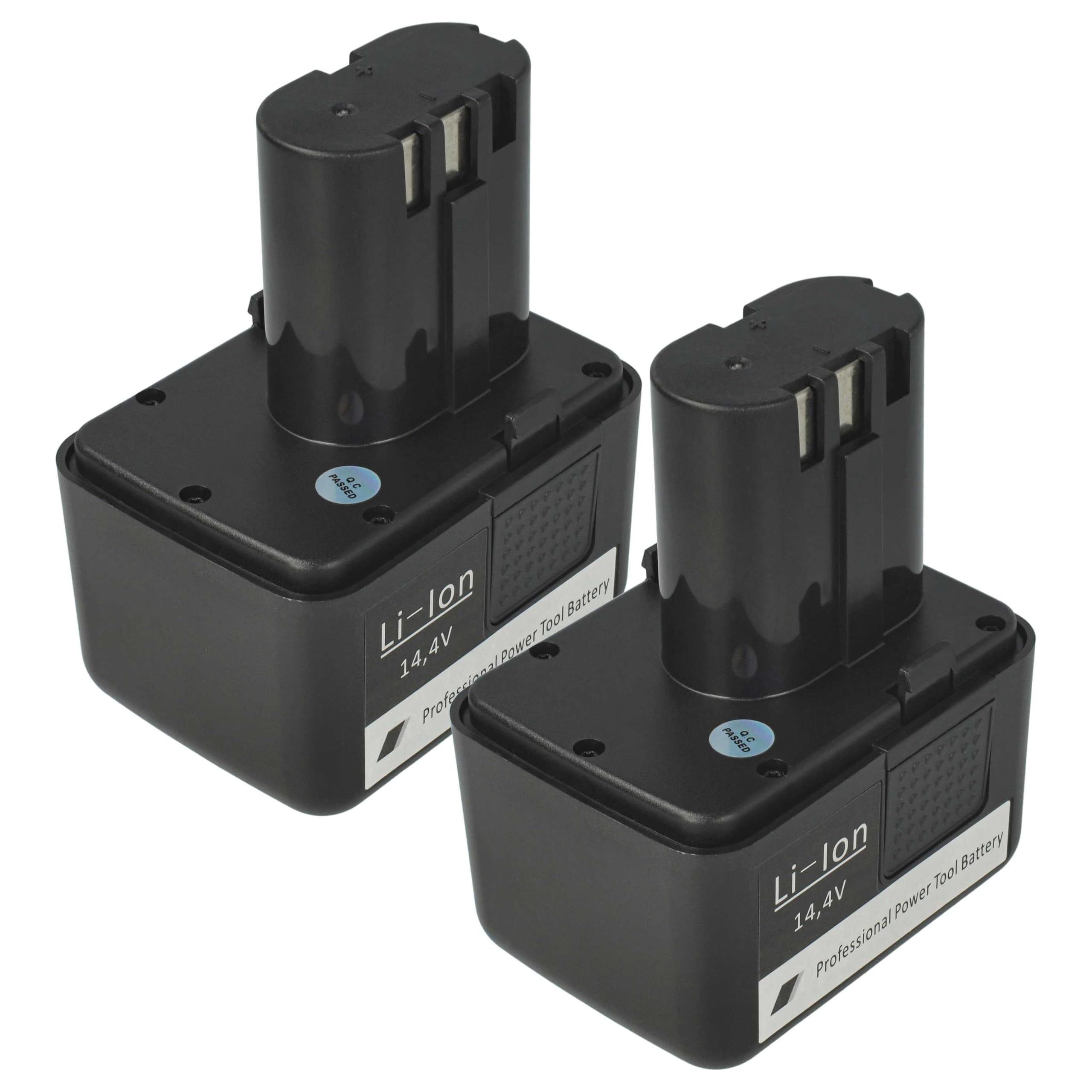 vhbw 2x batteria sostituisce Würth 070091526, 070091513 per utensile elettrico, utensile per montare rivetti ciechi (2000 mAh, Li-Ion, 14,4 V)